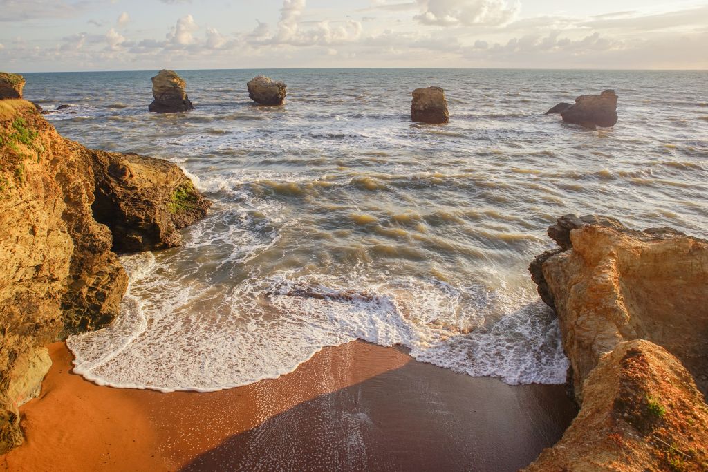 Felsküste zwischen Saint Hilaire de Riez und Saint-Gilles-Croix-de-Vie