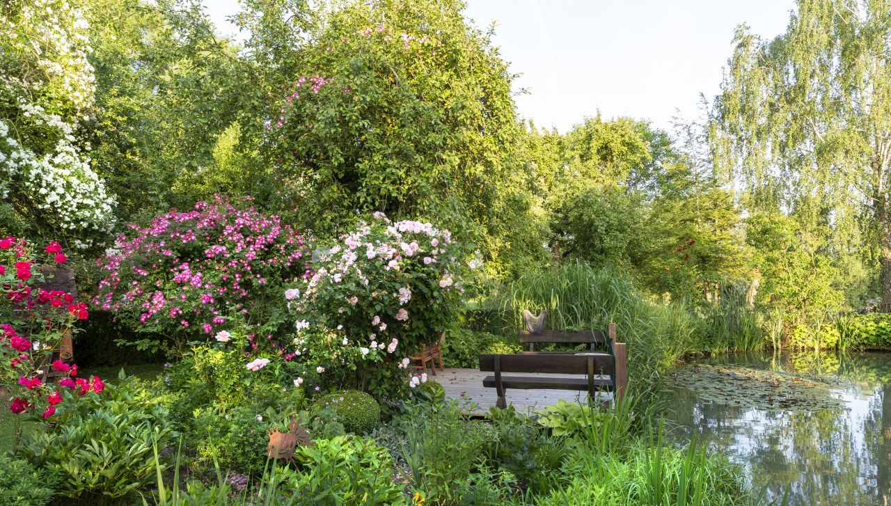 Garten der Familie Kallip in Rothenburg ob der Tauber